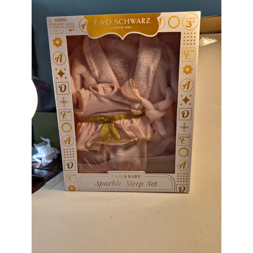 FAO Schwarz Sparkle Sleep Set  Clothes Outfit For 14" Baby Doll NIB
